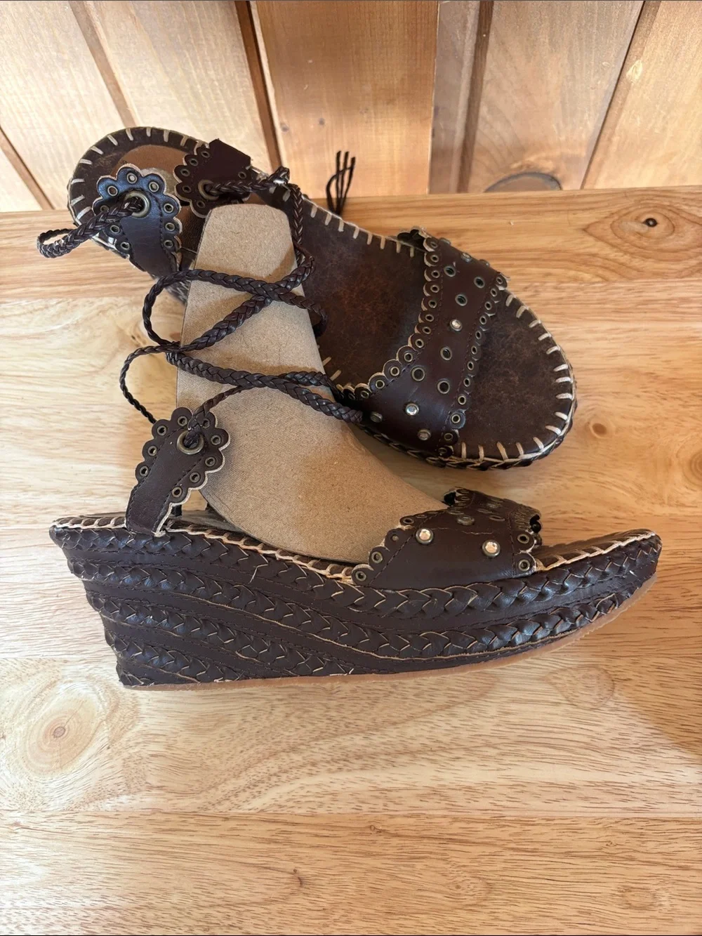 Wanted Brand Ankle Wrap Sandals